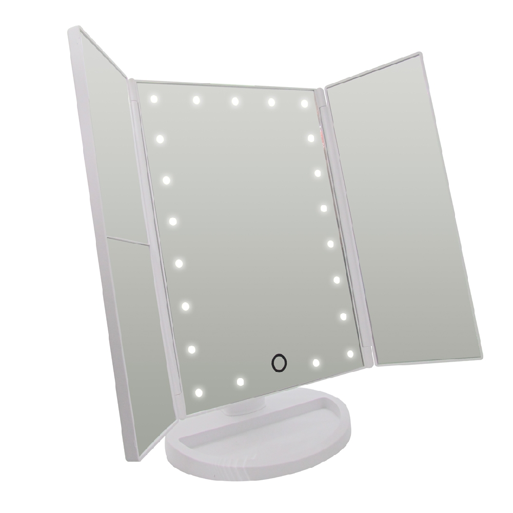 E00152 ESPEJO LED TRIPTICO 1X,2X,3X (21 LED lights)